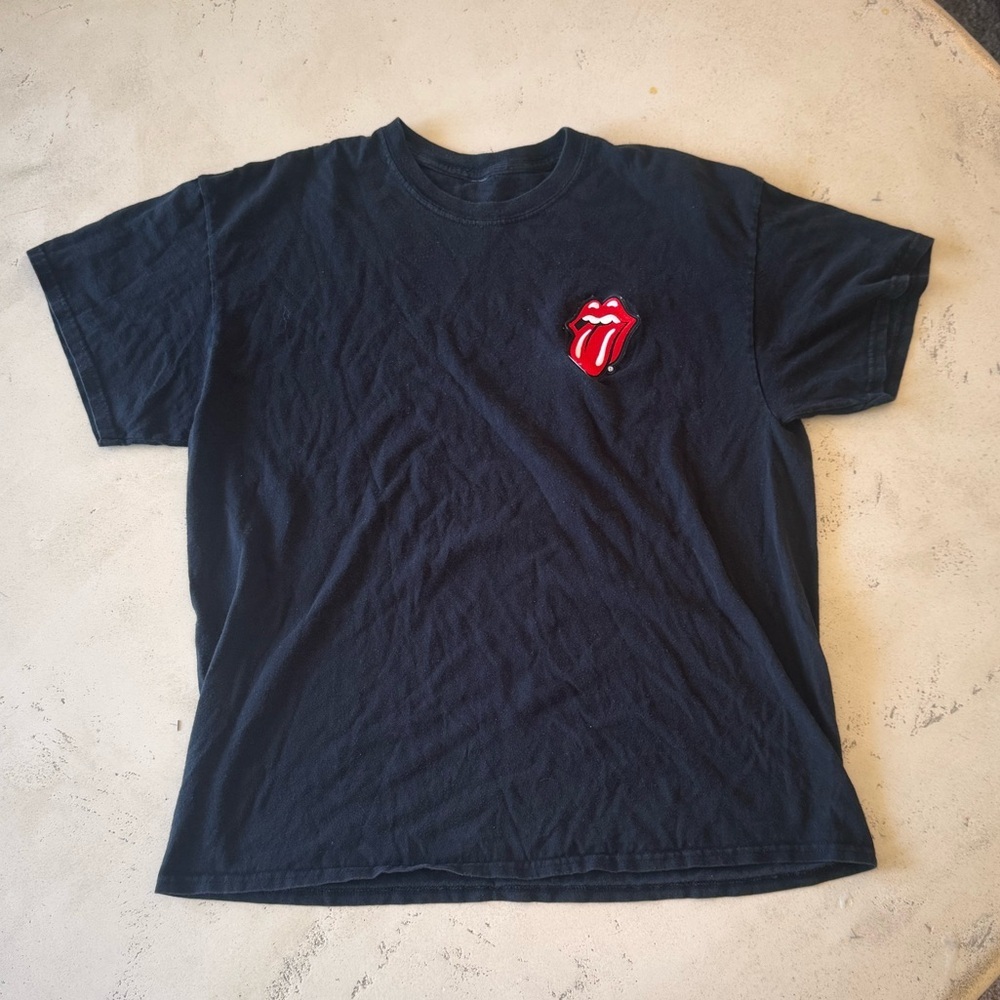 Rolling Stones Black Tongue Patch Tee